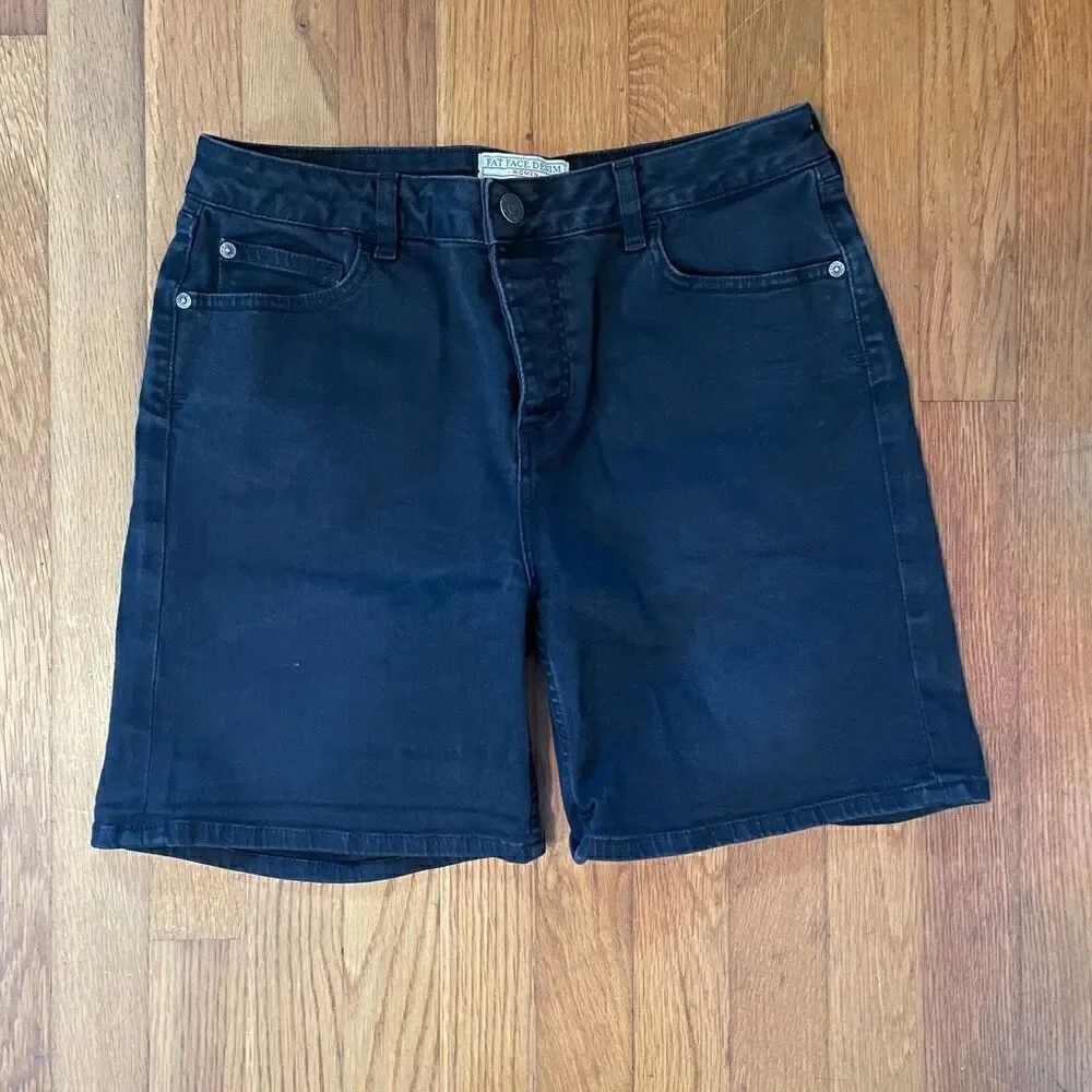 FAT FACE DENIM | black denim shorts 6
